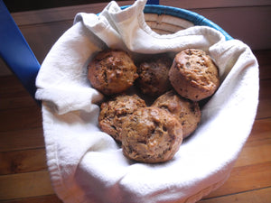 Rhubarb Muffins, Sweetened with Maple