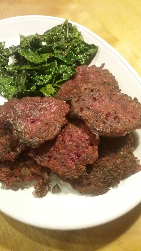 Beet-Bacon Fritters